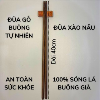 Đũa Dài Nấu Ăn, Đũa Xào Nấu Dài, Đũa Gỗ Buông Bình Thuận, An Toàn Sức Khỏe, Chịu Nhiệt, Khó Mốc
