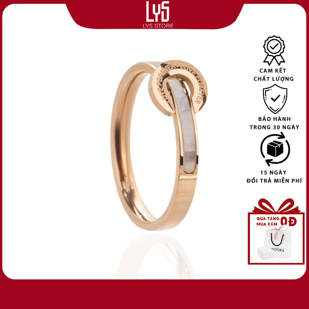 Nhẫn nữ Lys In Love Forever Rose Gold Ring 8011 - Nhẫn nữ S925 Fullbox hộp PAN đầy đủ phụ kiện PAN
