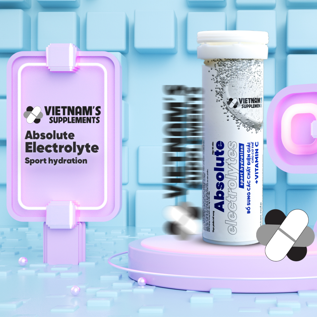 Viên sủi bổ sung các chất điện giải và vitamin C Absolute Electrolytes 10 viên/LỌ - VN Supplements