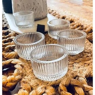 Chân nến tealight tròn bằng thủy tinh