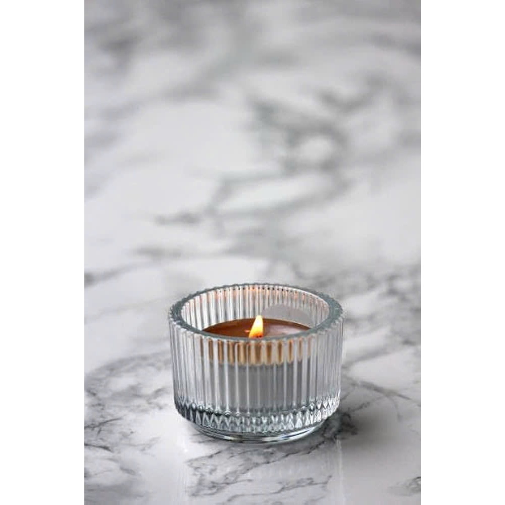 Chân nến tealight tròn bằng thủy tinh