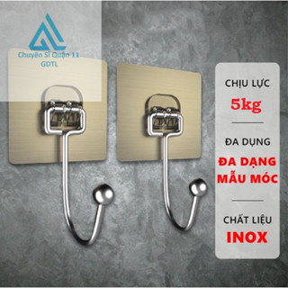 [BẢN LỚN] Móc Inox Dán Tường Chịu Lực 5KG Móc Treo Đồ Nặng Dán Tường Chất Lượng Cao