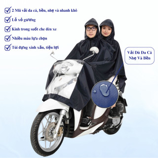 Áo mưa vải dù loại 1 đầu và 2 đầu ( chống mưa hắt, vải dù siêu bền)