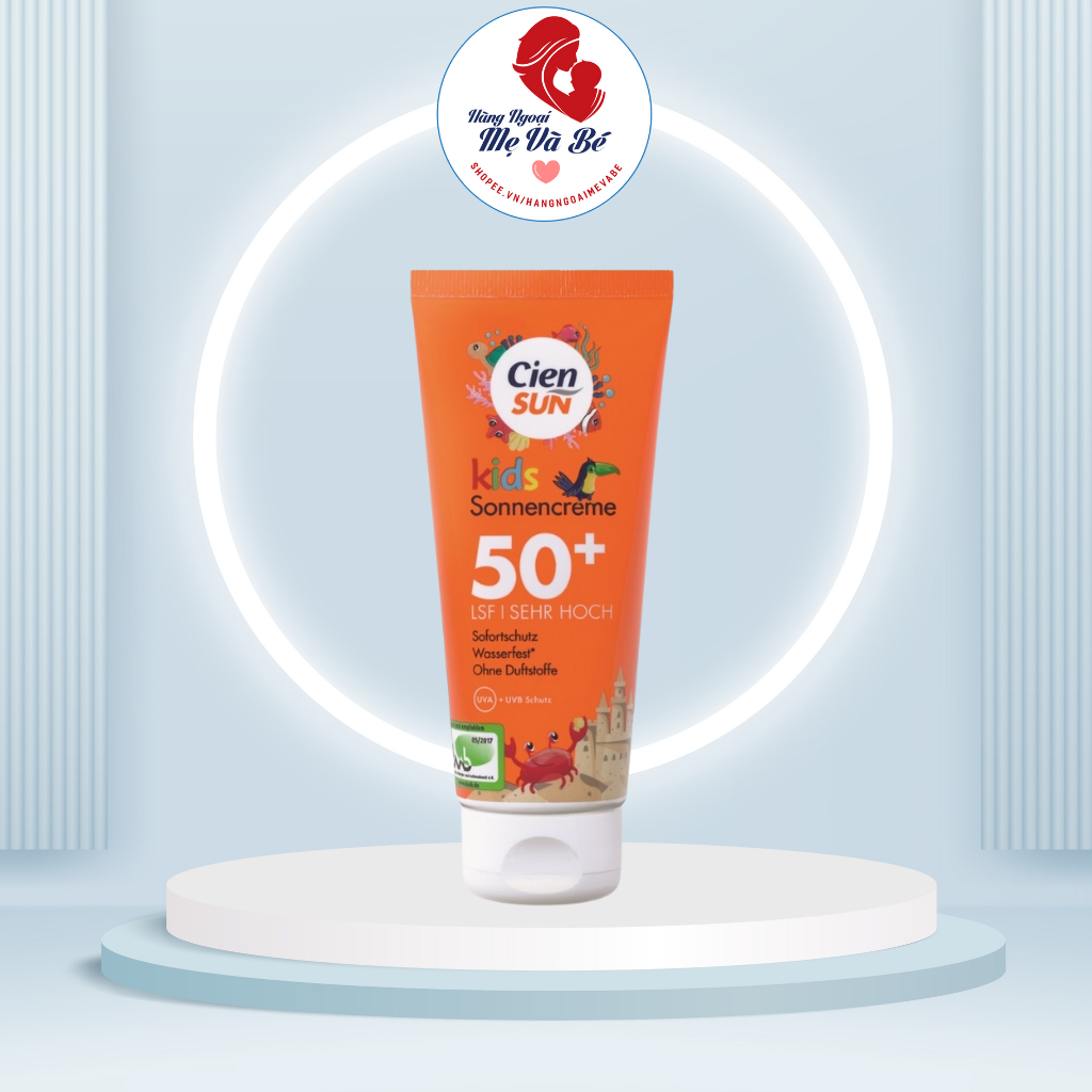 Kem chống nắng cho bé CIEN SUN FOR KIDS SPF 50+ 100ml hàng Đức bảo vệ da bé, chống thấm nước hiệu qu