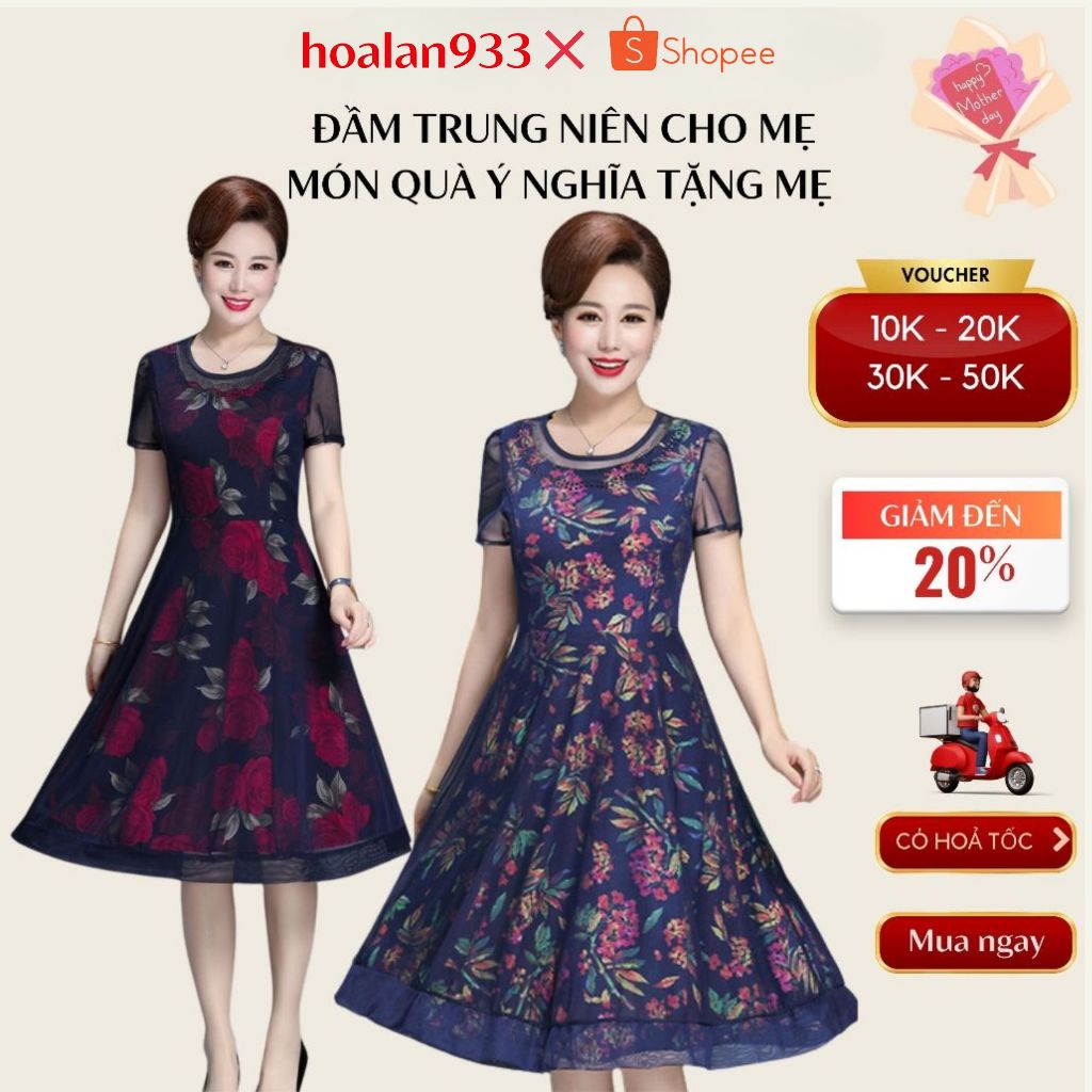 VÁY TRUNG NIÊN CAO CẤP_lưới  🎉🎉