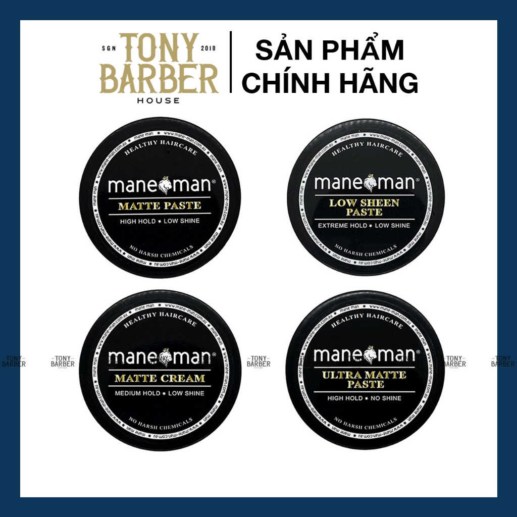 [Full Line] Sáp vuốt tóc Mane Man Lowshine Paste - Matte Cream - Matte Paste - Ultra Matte Paste 103ml