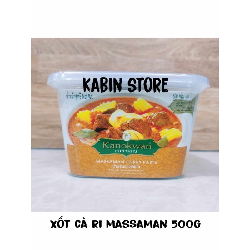 Gia Vị Sốt Cà Ri Curry Paste Massaman Kanokwan Hộp 500 Gram