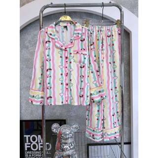 Đồ bộ tole nữ, bộ lanh mặc nhà Pijama dài tay F21 VNXK SHOP5SAO (40-75kg)