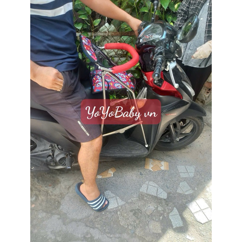 Ghế ngồi xe máy cho bé xếp gọn ĐẶT HOẢ TỐc