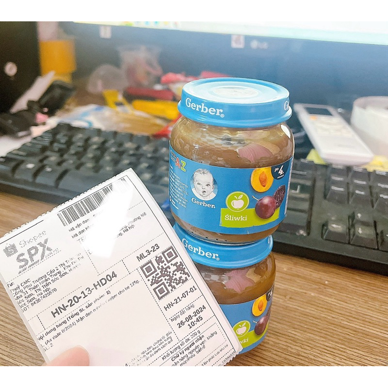(Air date 8/2024) Mận đen nghiền Gerber cho bé 125g