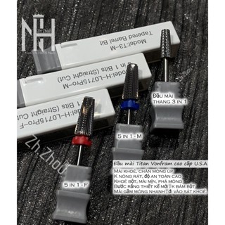  đầu mài mỹ 5 in 1 mài móng tay nail đầu mài gel mài phá bột đầu mài cao cấp 