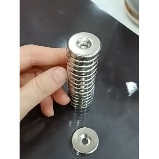 Nam châm có lỗ 25x5 lỗ 5mm bắn vít siêu mạnh