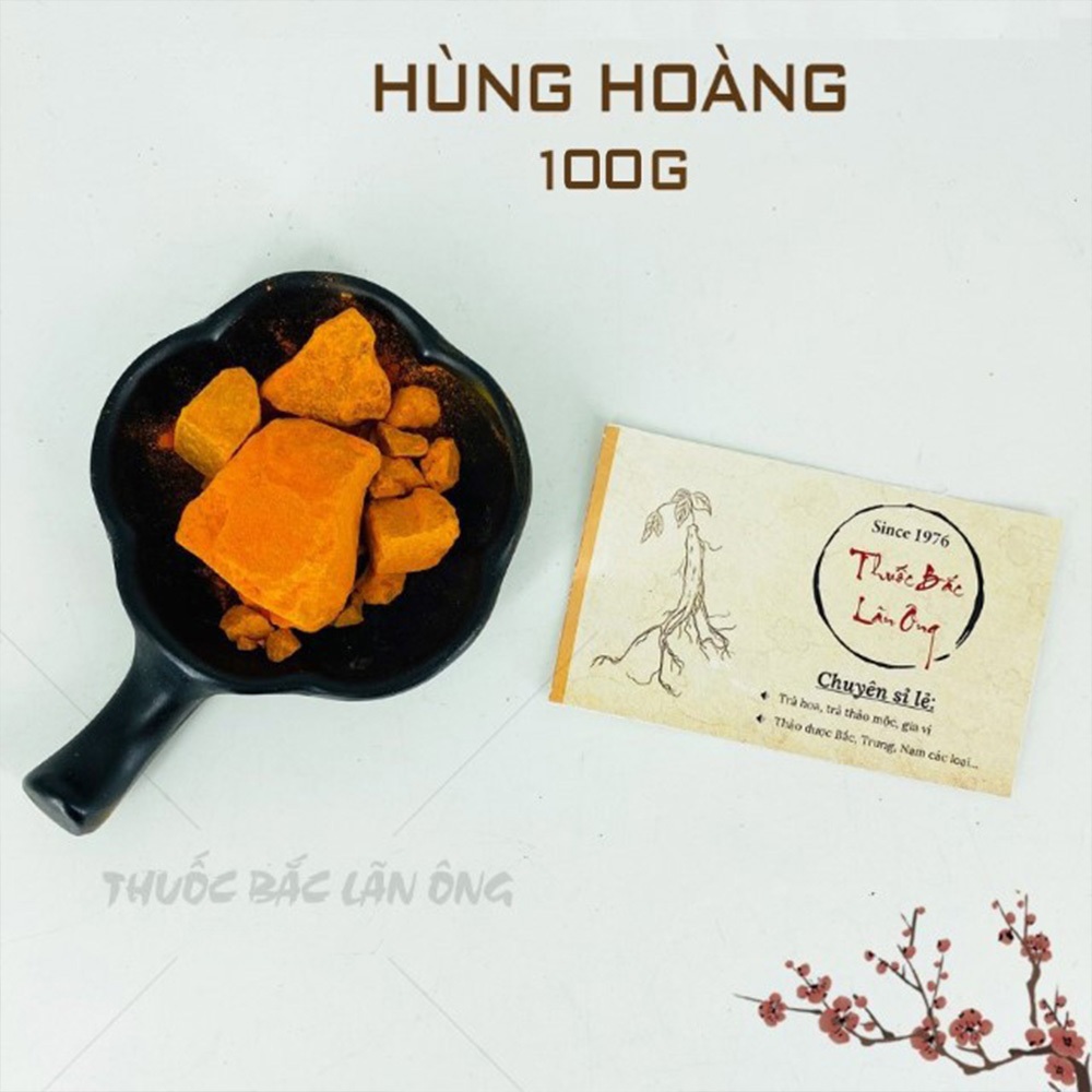 Đá hùng hoàng 100g (Hồng hoàng, hàng loại 1)