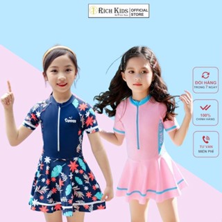 Đồ Bơi Bé Gái,Đồ Bơi Liền Thân Hoạ Tiết Dễ Thương Cho Bé Từ 10kg Đến 49kg Hãng RICHKIDS