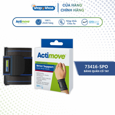Băng Quấn Cổ Tay Actimove Wrist Support, Màu Đen [73416-SPO]. Nhập Khẩu Châu Âu (1 Cái)