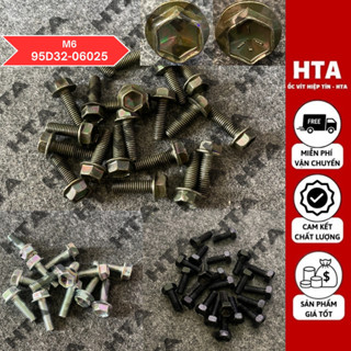 [50 con] Ốc Ba Gạch - Bu Lông Yamaha M6 Đầu Lõm Khóa T10 - Ốc Kim Cương M6 - 95D32-06025 - Ốc Vít Hiệp Tín - HTA