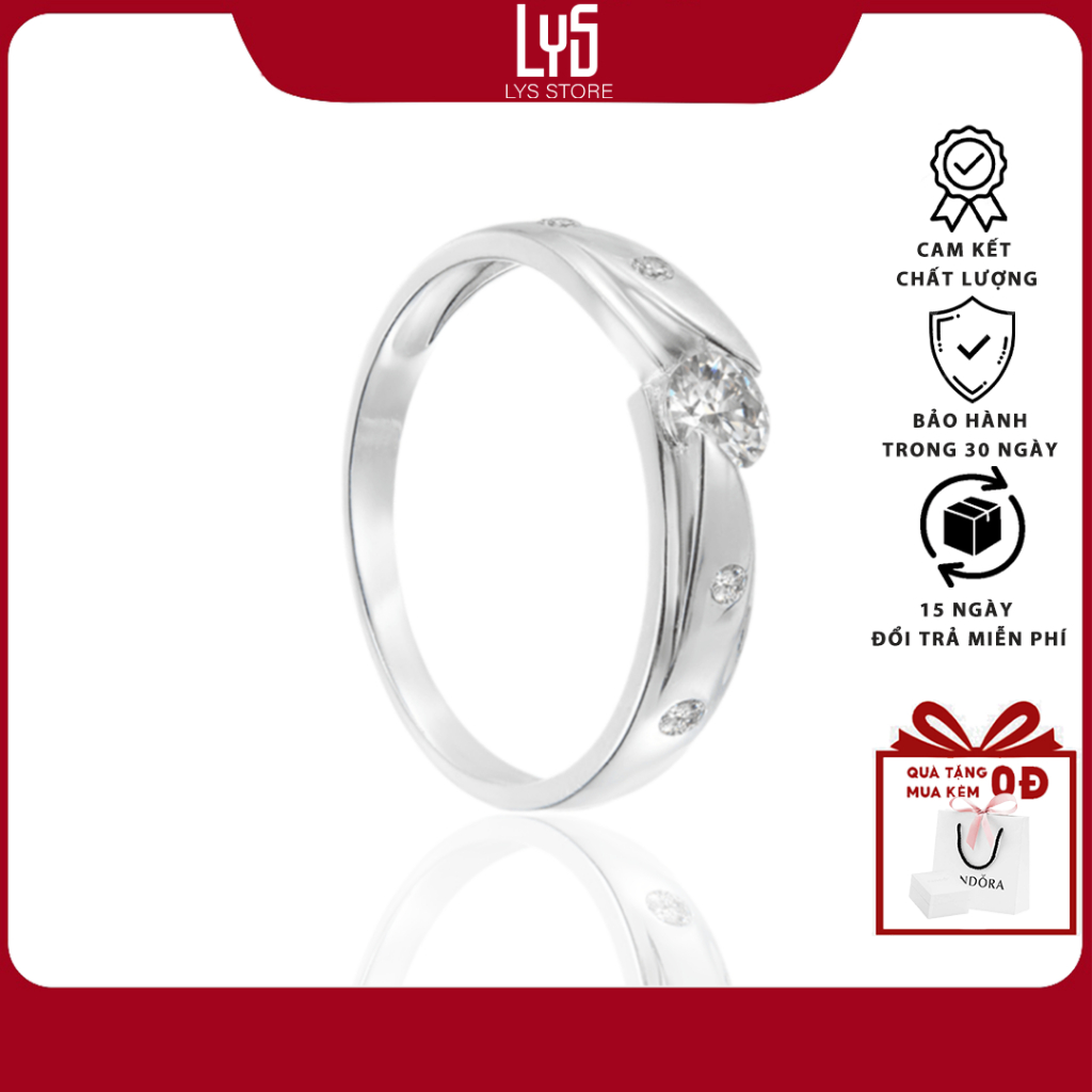 Nhẫn bạc nữ Lys Romantic Lover Silver Ring 8282 Fullbox hộp PAN đầy đủ phụ kiện PAN - Nhẫn Bạc S925 