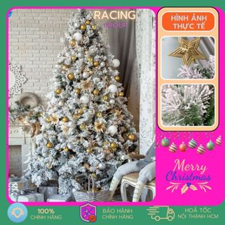CÂY THÔNG NOEL PHỦ TUYẾT TRANG TRÍ NOEL GIÁNG SINH 2M4 HÀNG VIỆT NAM CAO CẤP