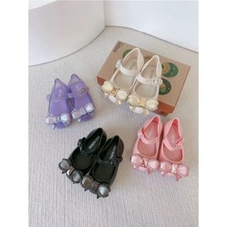 [Mini Melissa] Giày nhựa thơm Melissa bé gái đen nơ cực xinh