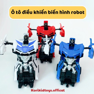 Ô tô điều khiển từ xa xe biến hình robot  mô hình labo chạy pin AA có chế độ chạy tự động