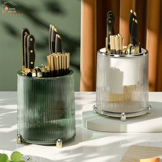 Hộp Đựng Thìa Đũa đế xoay 360 độ, ống bảo quản dao đũa nhà bếp có khay hứng nước đa năng