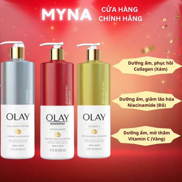  Kem Dưỡng Thể Olay Collagen B3 Firming & Hydrating Body Lotion 502ML_ Bản Mỹ 