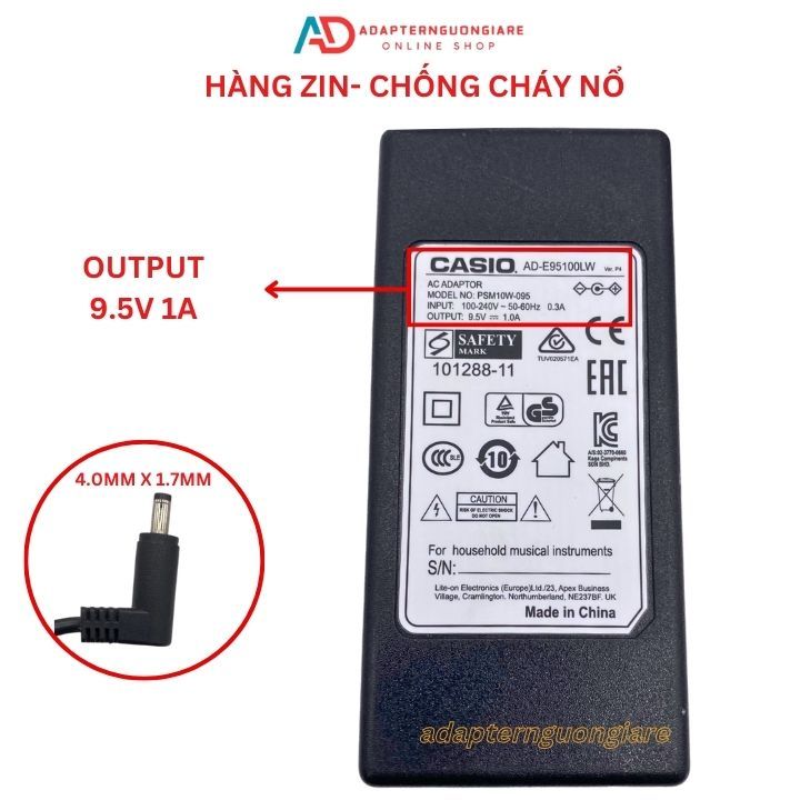 Dây Adapter nguồn đàn casio CTK-2400 CTK-245