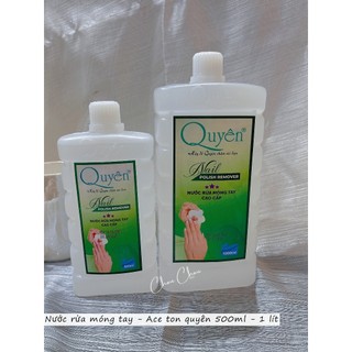  Nước rửa móng tay 1 lít Chính hãng Quyên ,Axiton nước ủ tháo móng 