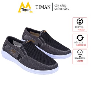 Giày lười nam chất liệu vải đẹp cao cấp phong cách thể thao bảo hành 1 năm GV03 TIMAN