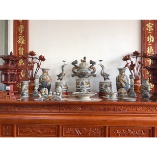Ly cúng , chung cúng lẻ gốm sứ Bát Tràng