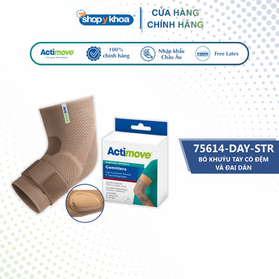 Bó khuỷu tay có đệm và đai dán Actimove, Màu Da [75614-DAY-STR]. Nhập Khẩu Châu Âu (1 Cái)