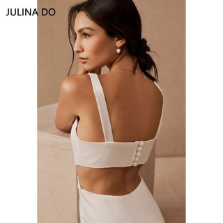 Váy Lụa Cổ V Hở Lưng Dáng Dài Sang Chảnh Váy Lụa Thiết Kế Cao Cấp Julina Do Mona Dress JFD903