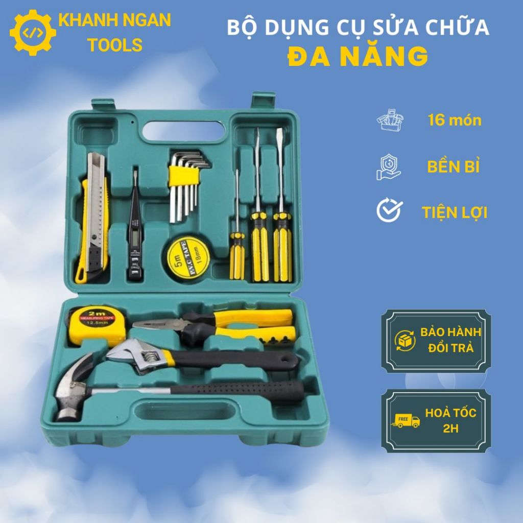 Bộ Dụng Cụ Sửa Chữa Đa Năng 16 Món