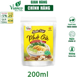 Nước Sốt nấu Phở Gà Vianco gói 200ml nấu nhanh trong 5 phút gia vị nêm sẵn chuẩn Gia vị  Việt Ấn