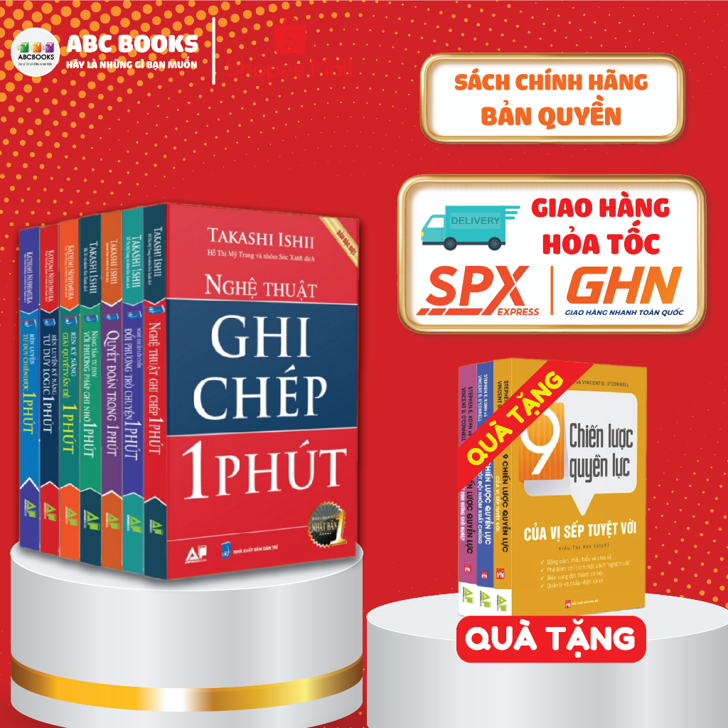 Sách - Trọn bộ 7 cuốn – Siêu Trí Tuệ – Luyện não trong 1 phút Tặng kèm 9 Chiến Lược Khởi Nghiệp Tinh Gọn Đội Nhóm Tư Duy