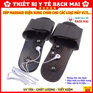  Dép Xung Điện Massage Bấm Huyệt Lòng Bàn Chân Dùng Cho Máy Massage Điện Xung Vật Lý Trị Liệu 
