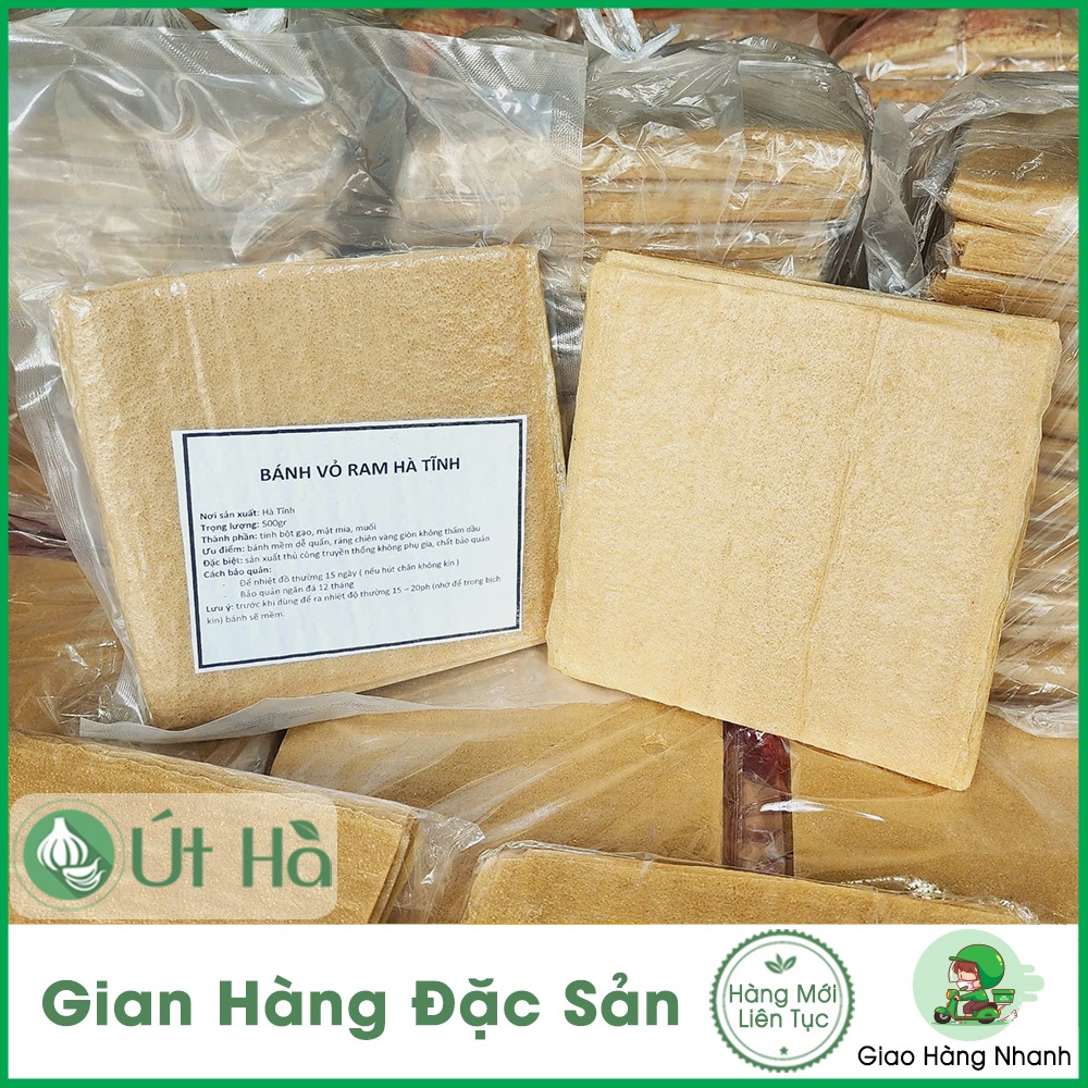  Bánh Vỏ Ram Hà Tĩnh Tệp 500gr Bánh Đa Nem Phơi Sương Cuốn Ram Chiên Chả Giò  Giòn Ngon - Út Hà Đặc Sản 
