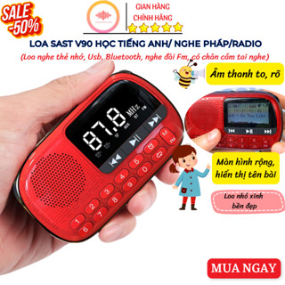   Loa kết nối Bluetooth  Loa Tắm Ngôn Ngữ Cho Bé kết nối Bluetooth,FM Máy Nghe Nhạc V90 Màn Hình To Rộng - BH 06 tháng 