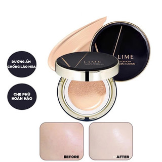 Phấn nước dưỡng ẩm, chống lão hóa lime v collagen ample cushion spf50+ pa+++