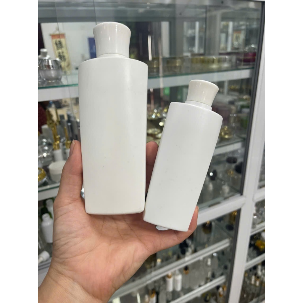 (COMBO 3 CHAI) - chai nhựa HDPE 100ml 200ml trắng