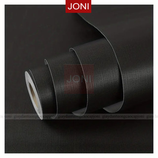Giấy dán tường màu đen có keo sẵn chống thấm nước cuộn 10m JONI