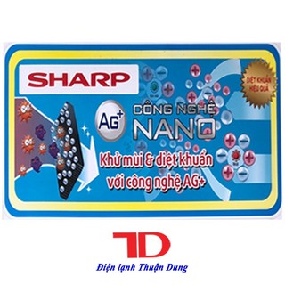 Miếng dán tủ lạnh SHARP, tem trang trí tủ lạnh SHARP