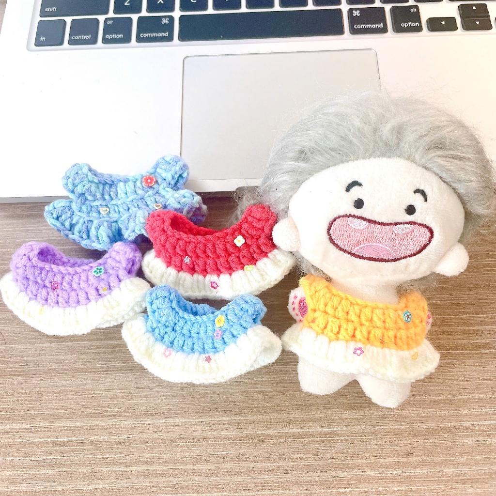 OUTFIT Doll 10cm Đầm len xòe kim sa dễ thương cho Doll 10cm