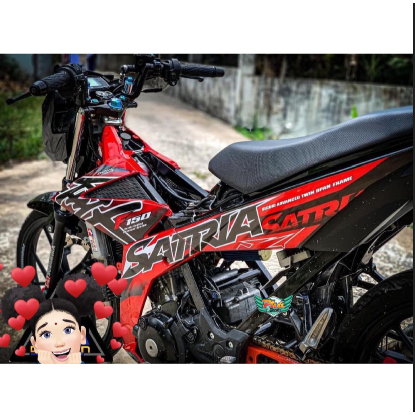 Tem Rời Satria đỏ đen Hayabusa (J)