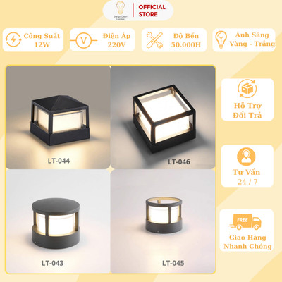 Đèn Sân Vườn Energy Green Lighting - Trụ Cổng Cột Hàng Rào Mái Hiên - Decor Trang Trí Ngoài Trời - Kháng Nước