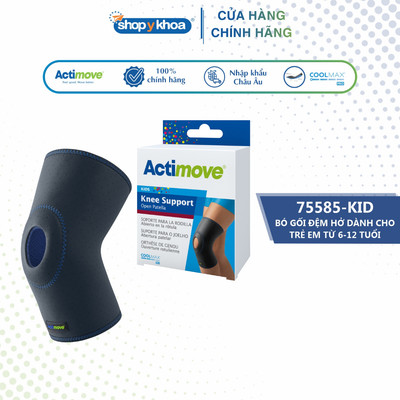 Bó Gối Đệm Hở Trẻ Em 6-12 Tuổi Actimove, Màu Xanh Navy [75585-KID]. NK Chính Hãng Châu Âu (1 Cái)
