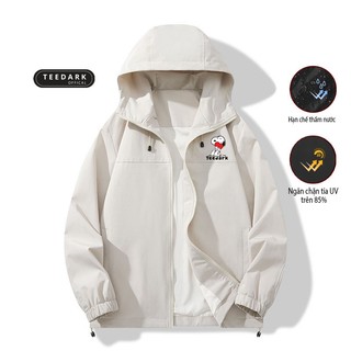 Áo Khoác Gió Nam Nữ Mũ Cao Cấp 2 Lớp By TEEDARK Mã SNP In Hình Kháng Nước Chống Nắng Form Rộng Kiểu Dáng Unisex