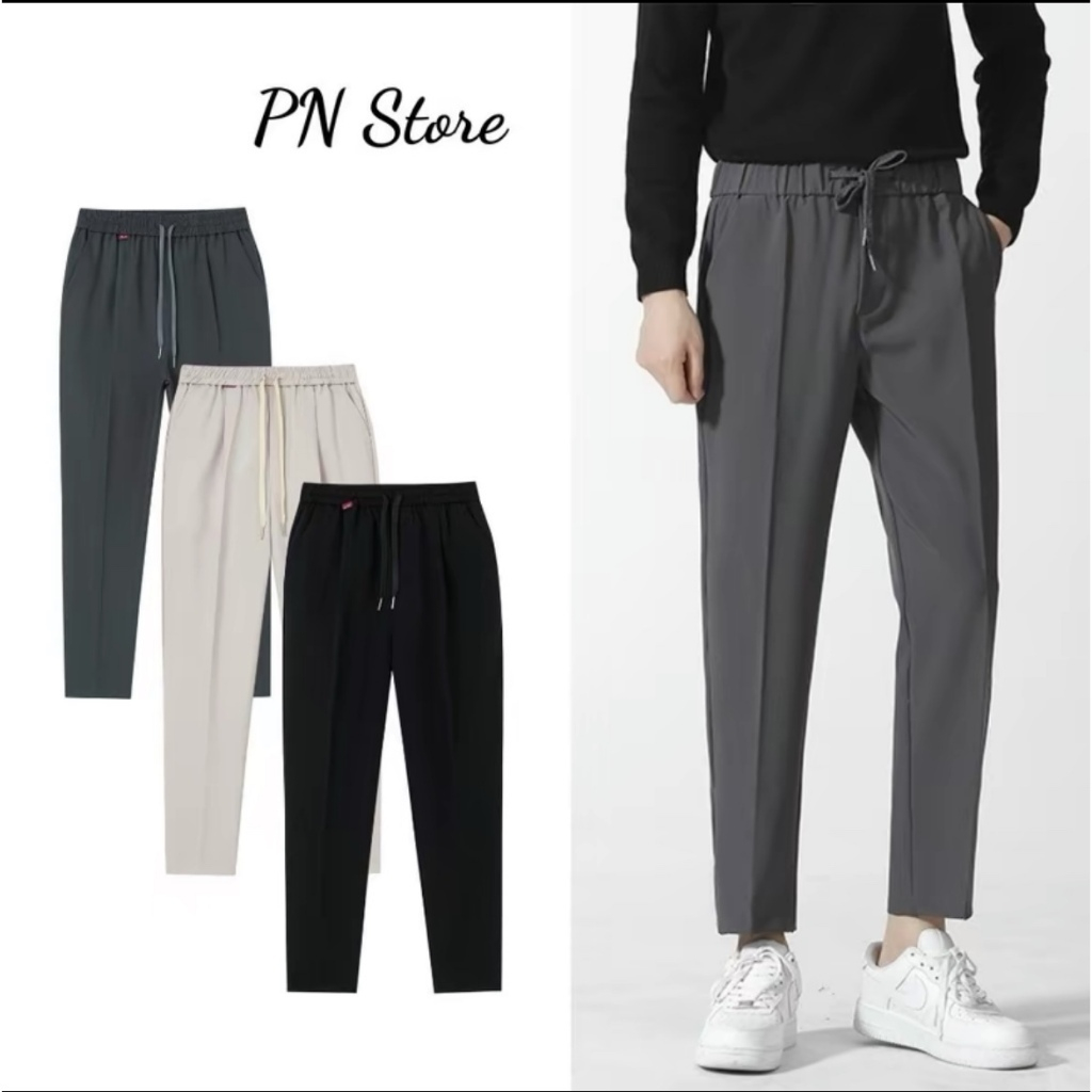 Quần Âu Nam PN STORE Cạp Chun Ống Suông Unisex, Quần Baggy Nam Co Giãn Ống rộng Phong Cách Ulzzang QUZ