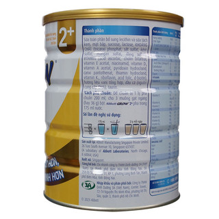 Sữa bột Abbott Grow 2+ 850g (cho bé từ 2 trở lên)