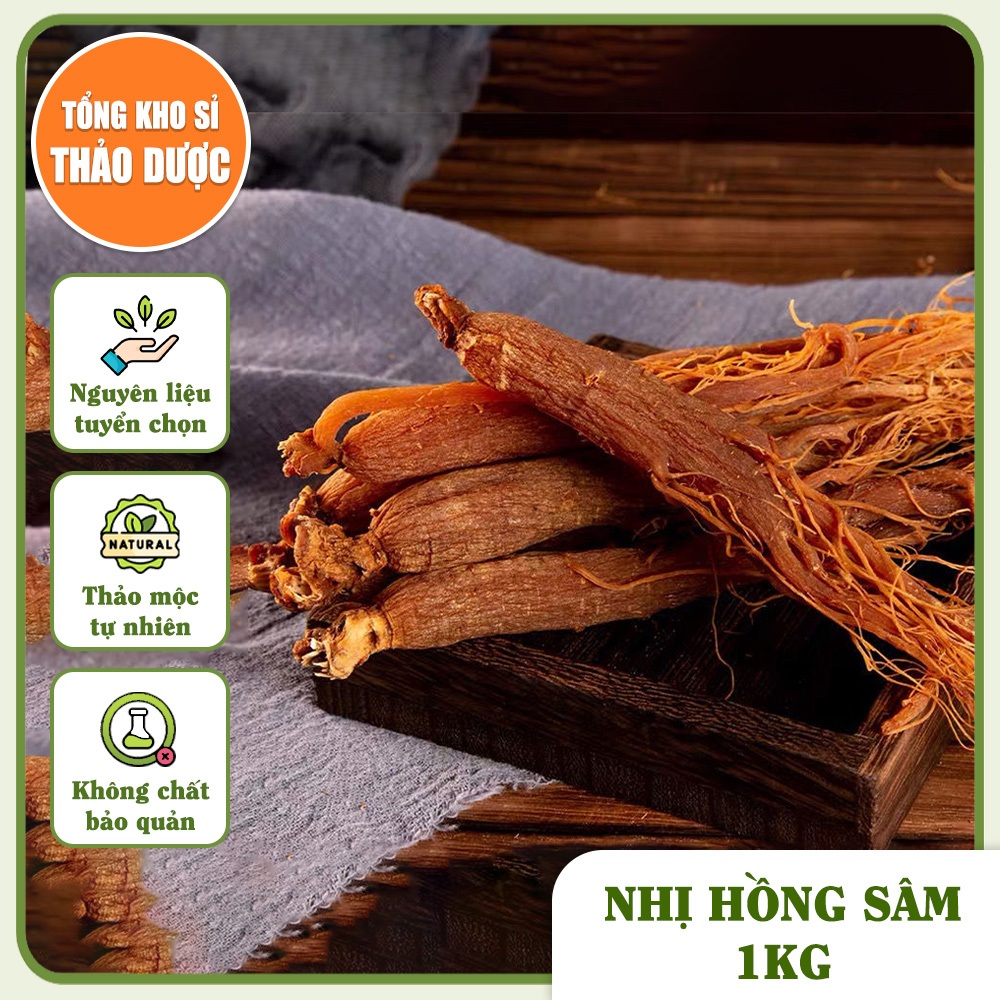 Nhị Hồng Sâm Cát Lâm 1kg (Hồng Sâm không tẩm đường)